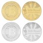 Bitcoin Gold Silver Plated Bronze Physical Bitcoins Double Sides Casascius