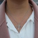Vintage Silver Plated Dragonfly Pendant Necklaces For Women Bijoux Collares