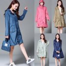 2018 Fashion Ladies Rain Coat Breathable Ladies Long Raincoats Portable Water