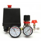 30-120Psi Air Compressor Pressure Valve Switch Manifold Relief Regulator Gauges