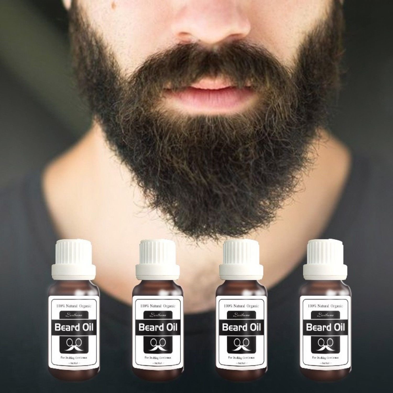 2PCS Original Men Beard Growth Oil Mustache Grow Serum Stimulator 100% Natural