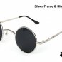 Gothic Steampunk Small Round Sunglasses Brand Design Vintage Retro Sun Glasses