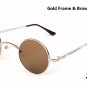 Gothic Steampunk Small Round Sunglasses Brand Design Vintage Retro Sun Glasses