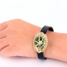 Marvel Movie Doctor Strange Grow in Dark Eye Symbol Leather Bracelet Steampunk