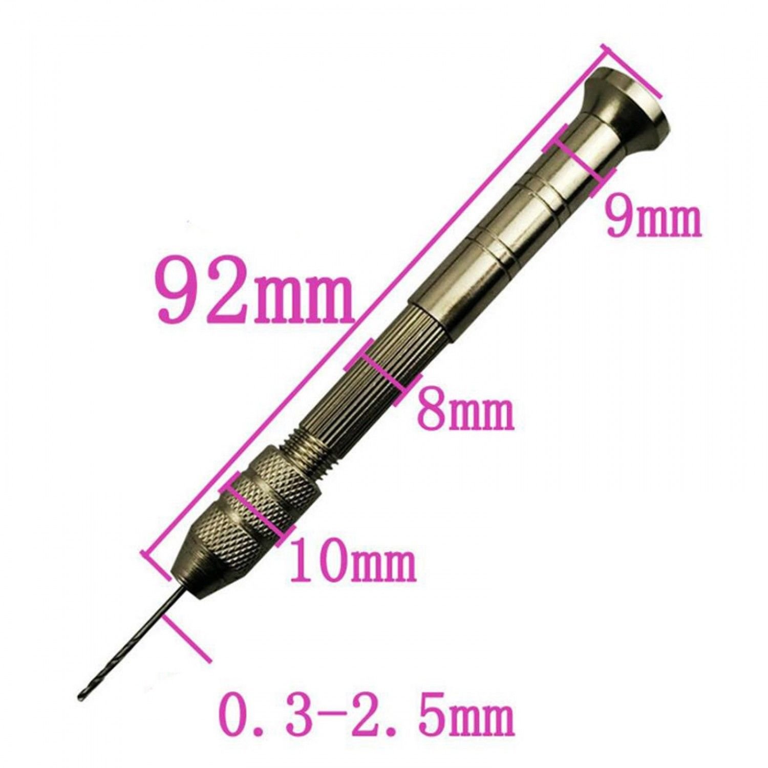 DIY Carving Tool Precision Manual Hand Drill Chuck Twsit Micro Drill Bit