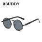 Classic Vintage Steampunk Small Round Sunglasses Gold Metal Frame Men Women