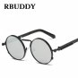 Classic Vintage Steampunk Small Round Sunglasses Gold Metal Frame Men Women