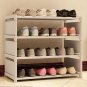 Simple 4 Layers Shoes Rack Thicken Steel Pipe Non-Woven Cloth Diy Shoes Storage