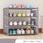 Simple 4 Layers Shoes Rack Thicken Steel Pipe Non-Woven Cloth Diy Shoes Storage