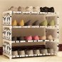 Simple 4 Layers Shoes Rack Thicken Steel Pipe Non-Woven Cloth Diy Shoes Storage