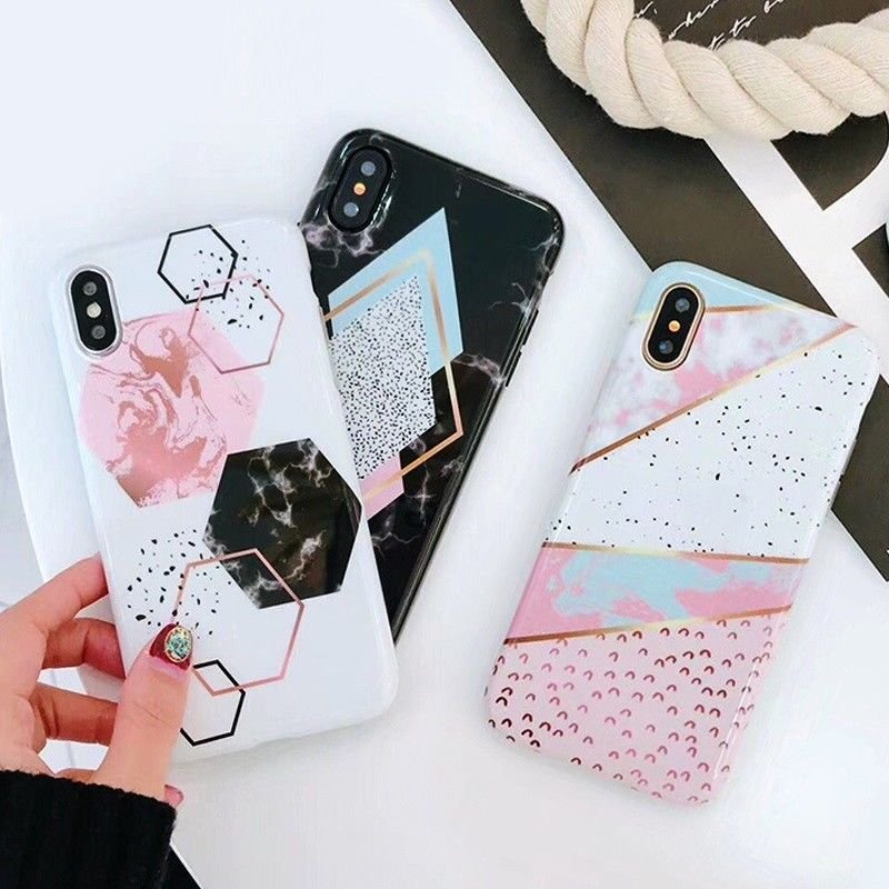 Candy Color Marble Phone Case For Iphone X Case For Iphone 6S 6 7 8 Plus Funny