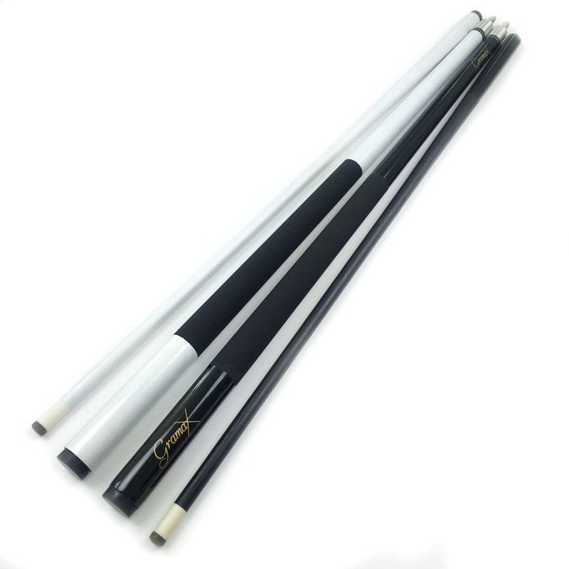 Carbon Billiard Cues 13Mm Tip Black/White Pool Cue Sticks 1/2 Split Stainless