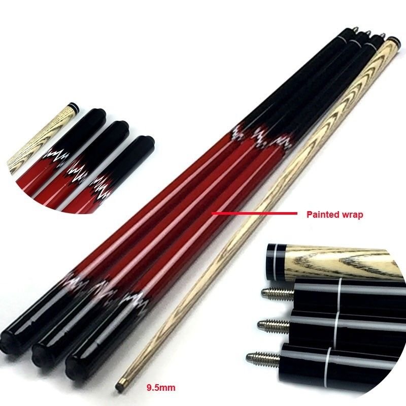 Sc004 Red Snooker Ball Arm Cues 9.5Mm Rubber Wood Pool Cues In 1/2 Split Joint