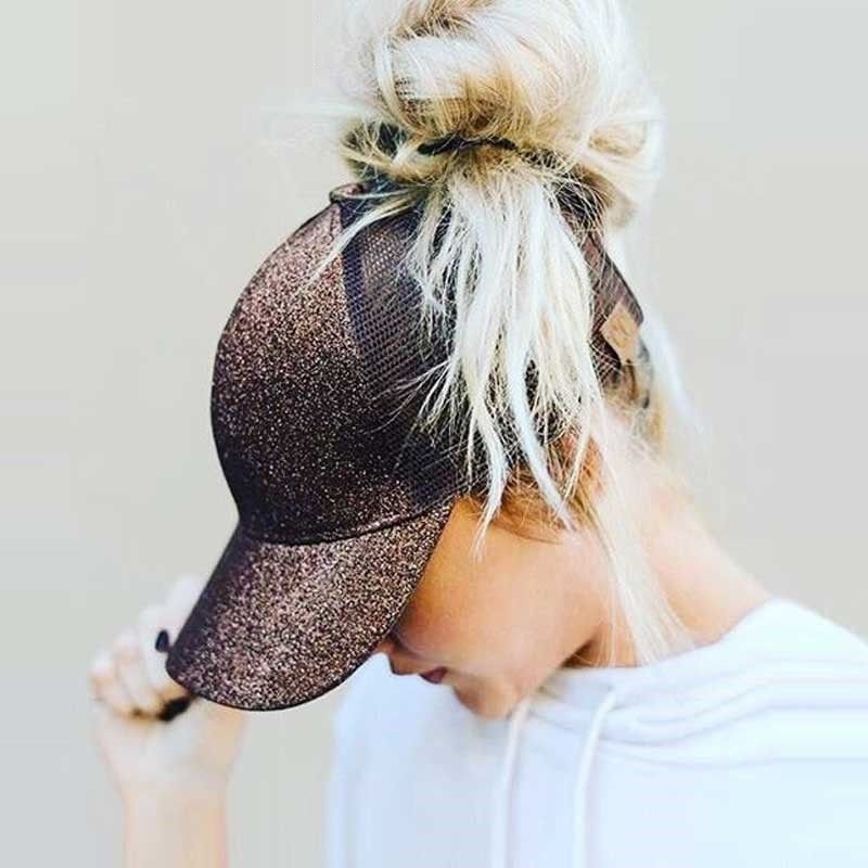 Dad Hat CC Ponytail Snapback Baseball Cap Messy Bun Caps For Women Female Summer