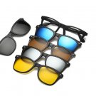 5 lenes Magnet Sunglasses Clip Mirrored Clip on Sunglasses clip on glasses Men