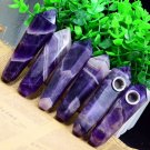 Natural Dream Amethyst Crystal Smoking Pipe + Strainer Quartz Stone Healing Wand