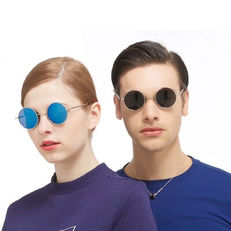New Brand Designer Classic Polarized Round Sunglasses Men Small Vintage Retro