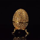 Hot Selling Metal Gold Stone Easter Egg And Faberge Egg Crafts Ornaments