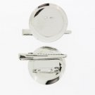 1 Inch Dual Brooch Clip - 24 Pieces