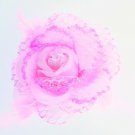 U-PICK 3 1/4" Rose with Glitter and Feather - 6 pieces