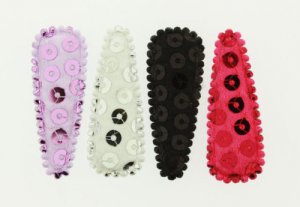Sequin Clip Covers for 50mm ROUND Snap Clips-10 pieces