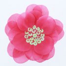 U-PICK 3 1/2" Flower with Sequin Center - 6 pieces