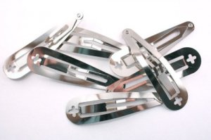 60mm Snap Clip Round with Hole for Hair Bows 24 Pieces