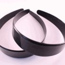 35mm Black Plastic Headbands - 12 Pieces