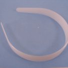 25mm White Plastic Headbands - 12 Pieces