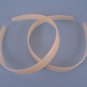 10mm White Plastic Headbands - 12 Pieces