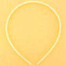 5mm Non Tapered White Plastic Headbands - 12 Pieces