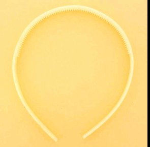 14mm White Plastic Headbands with Teeth - 12 Pieces