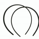 14mm Black Plastic Headbands - 12 Pieces