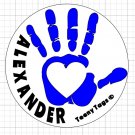 Customizable Heart-in-Hand Safe Zone - BLUE
