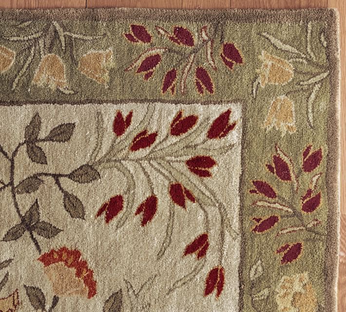 New PB Adeline Multi Hand Tufted 8X10 Floral Design Wool Carpet Rug   5bc6a9910f499 437264b 