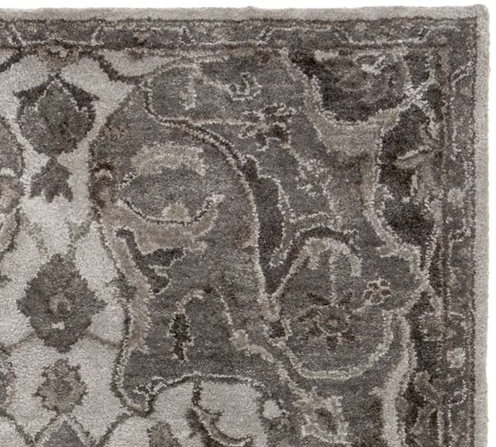 New PB Nolan Gray 5X8 Persian Style Handmade Wool Rug & Carpet