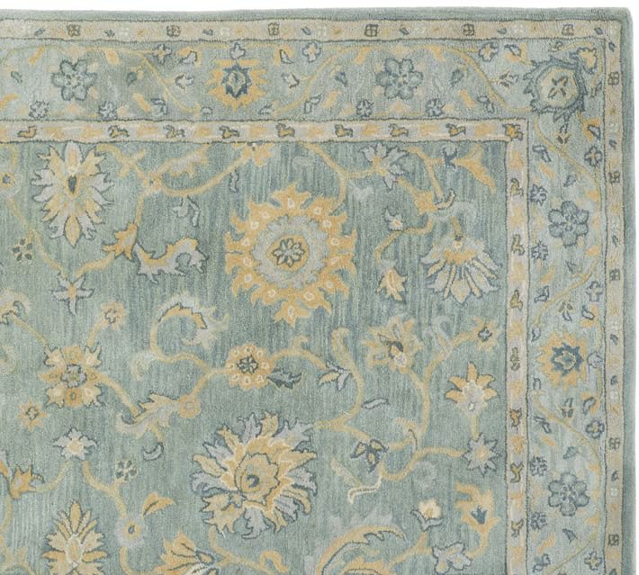 New PB Maren Gray 5X8 Persian Style Handmade Wool Rug & Carpet