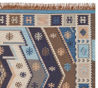Pottery Barn Gianna Indigo Recycled Yarn Kilim Indoor Outdoor Gianna Indigo Recycled Yarn Kilim