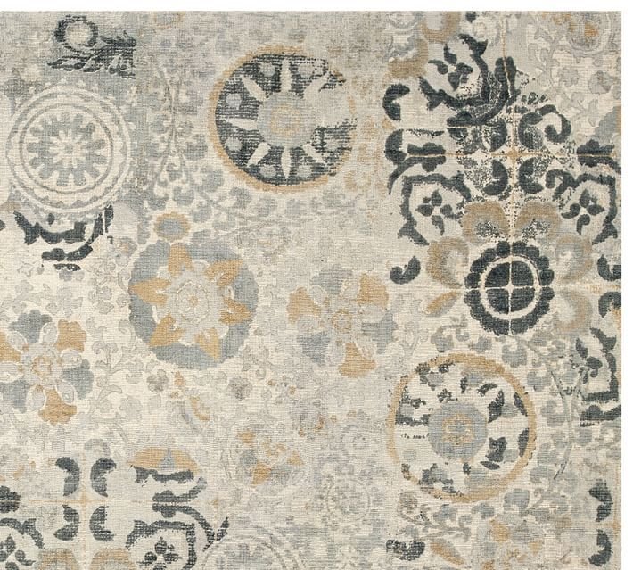 New PB Talia Gray Hand Tufted 9X12 Persian Design Wool Area Rug