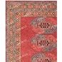 Arlo Red Vintage Blossom Area Rug in Light Blue and Beige Oriental Traditional Design
