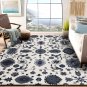 Juno White Area Rug Handcrafted Motif Design Oriental Traditional Design Non Shedding Fine Wool Pile