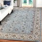 Malika Multi Vintage Blossom Area Rug in Light Blue and Beige  Fine Wool Pile