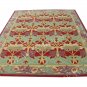 Cecil Multi Red Area Rug Handcrafted Motif Floral Design Fine Wool Pile in Living Room Bedroom