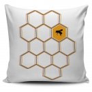 Bee Honey Comb Pillow Case Cover