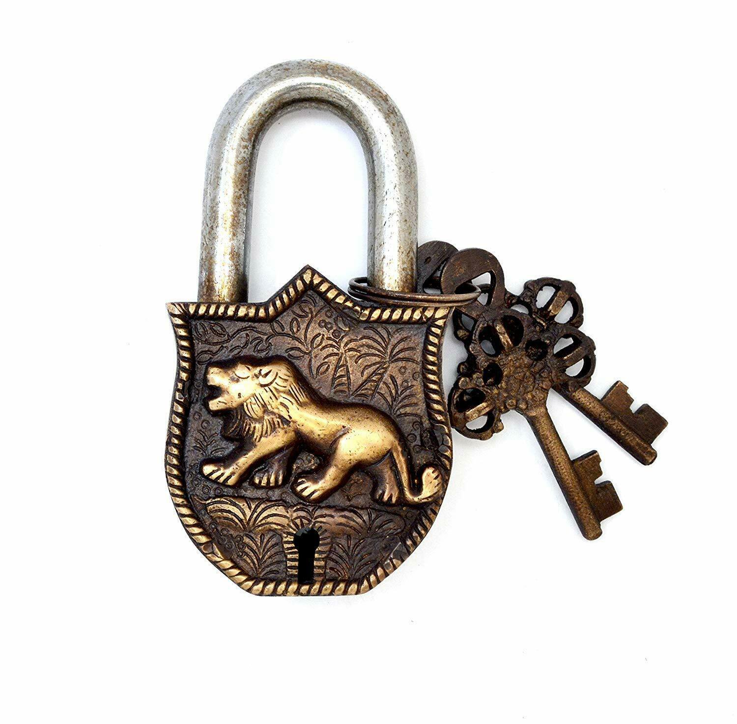 Chritmas Sale Door Lock Tiger Design Padlock Functional Brass Lock with