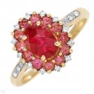 LEZ'ORO Ring With 1.23ctw Precious Stones !!!