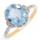 Ring With 3.20ctw Precious Stones  Diamonds & Topaz !!!