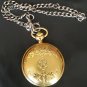 1980s MAJESTRON QUARTZ POCKET WATCH Gold tone - Needs battery. !!!