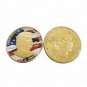 45th US President Donald Trump Shiny Gold Coin colour flag Collectible !!!
