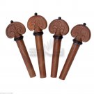 High Quality New Four(4) Jujubewood Hand Carved Violin Peg for 4/4 Size Violin